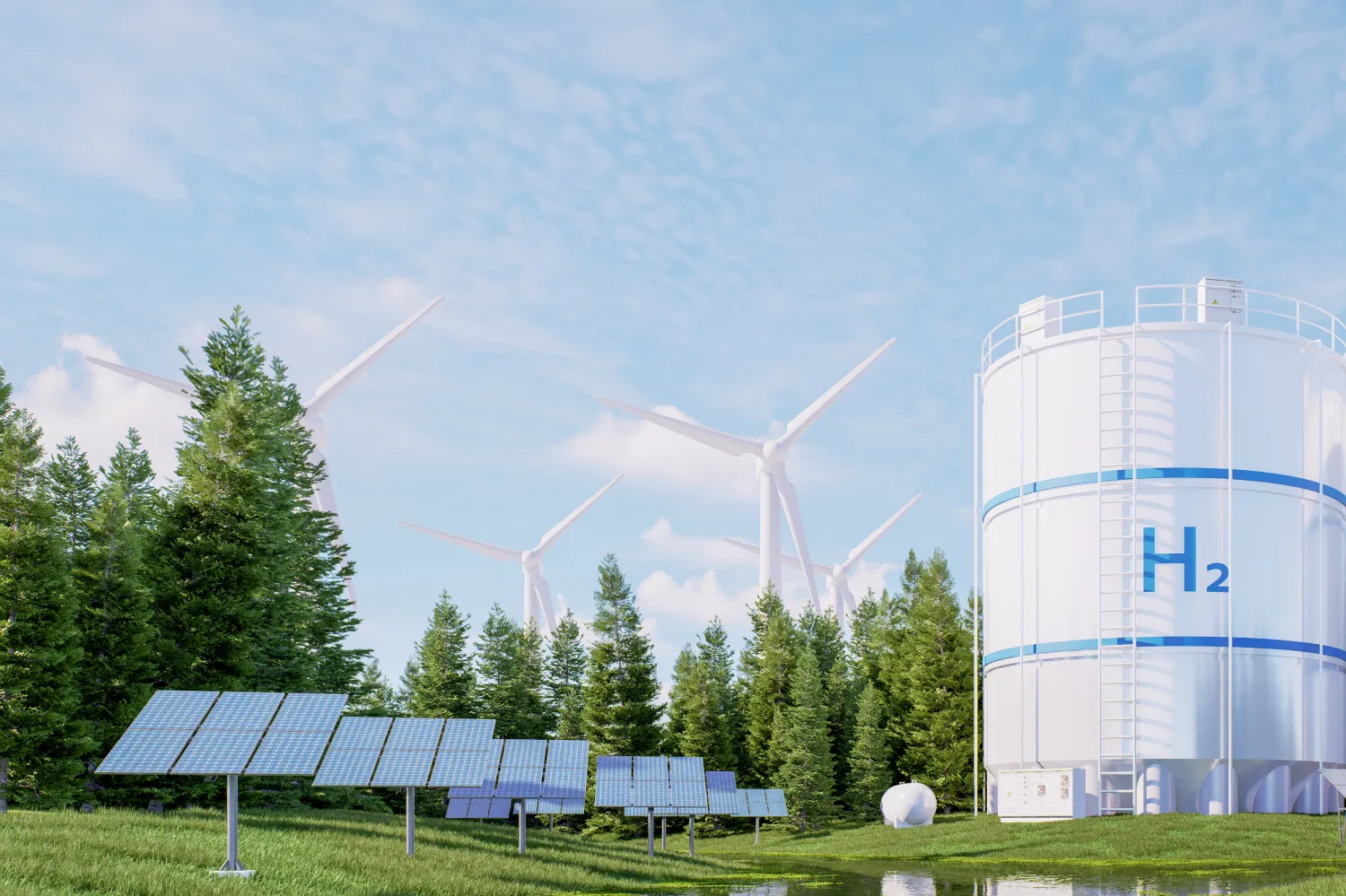 hydrogen energy storage with solar panels and wind 2025 03 12 01 30 41 utc